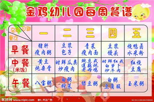 一星期食谱安排表